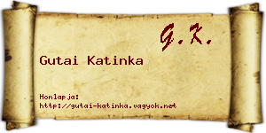 Gutai Katinka névjegykártya